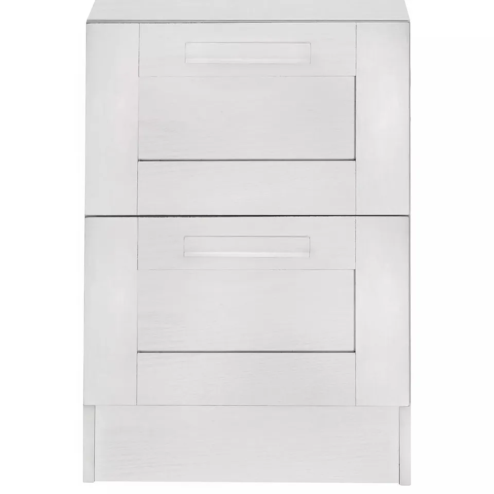 TARYN KIDS 2 DRAWER BEDSIDE CHEST, WHITE - COLLECTION ONLY
