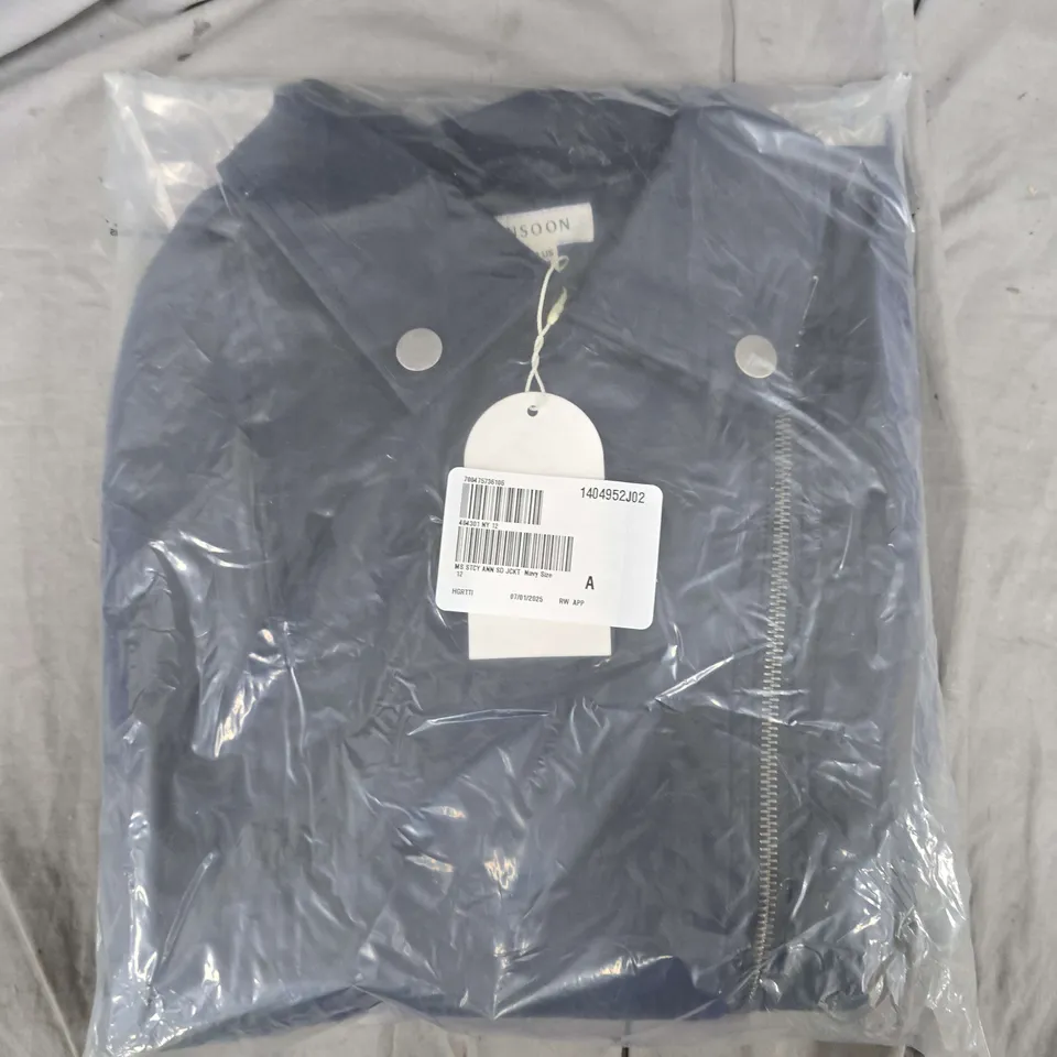 BAGGED MONSOON STCY ANN SD JACKET IN NAVY - SIZE 12