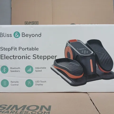 BOXED BLISS & BEYOND STEPFIT PORTABLE ELECTRONIC STEPPER