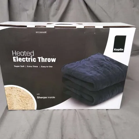 BOXED KEPLIN HEATED ELECTRIC THROW WITH SHERPA INSIDE