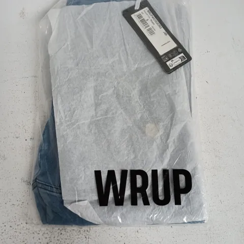 BAGGED WR.UP DENIM PUSH UP PANTS BLUE, 7/8, HIGH WAIST - SMALL
