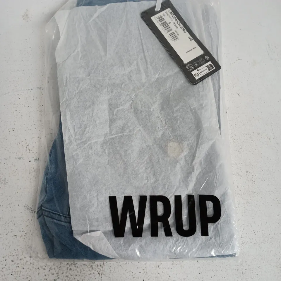 BAGGED WR.UP DENIM PUSH UP PANTS BLUE, 7/8, HIGH WAIST - SMALL