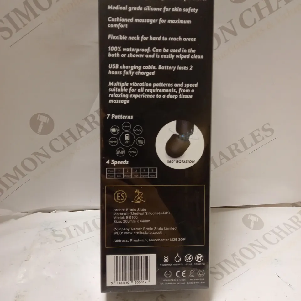 BRAND NEW EROTIC STATE OF PLAY WIRELESS WAND MASSAGER