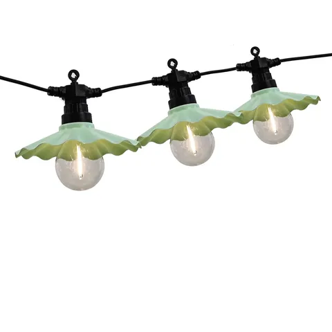 OUTLET GARDEN STORIES COLLECTION SOLAR FLUTED 8 BULB STRING LIGHTS