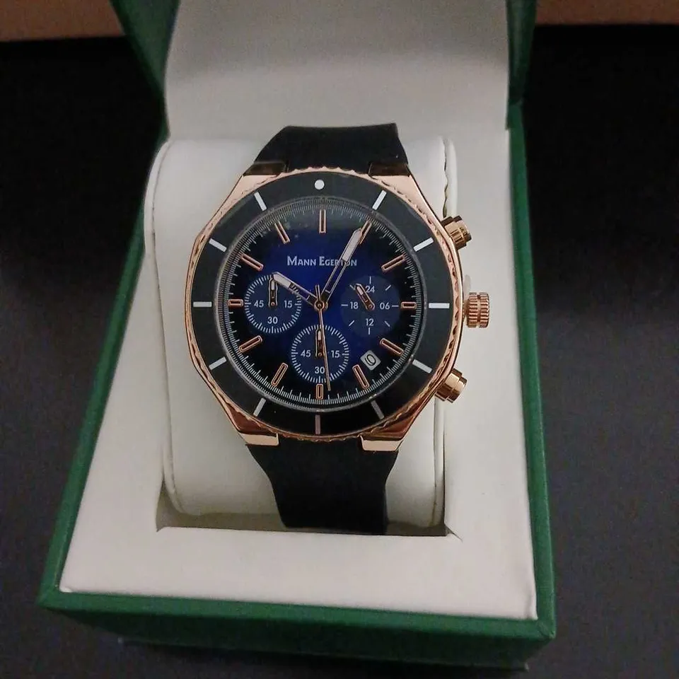 MANN EGERTON ASTRO ROSE BLUE WATCH