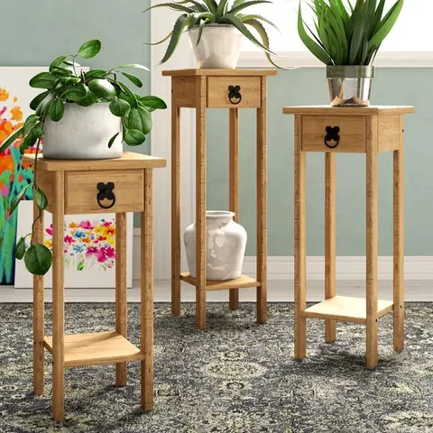 DODGE RECTANGLE SOLID WOOD NESTING TABLE