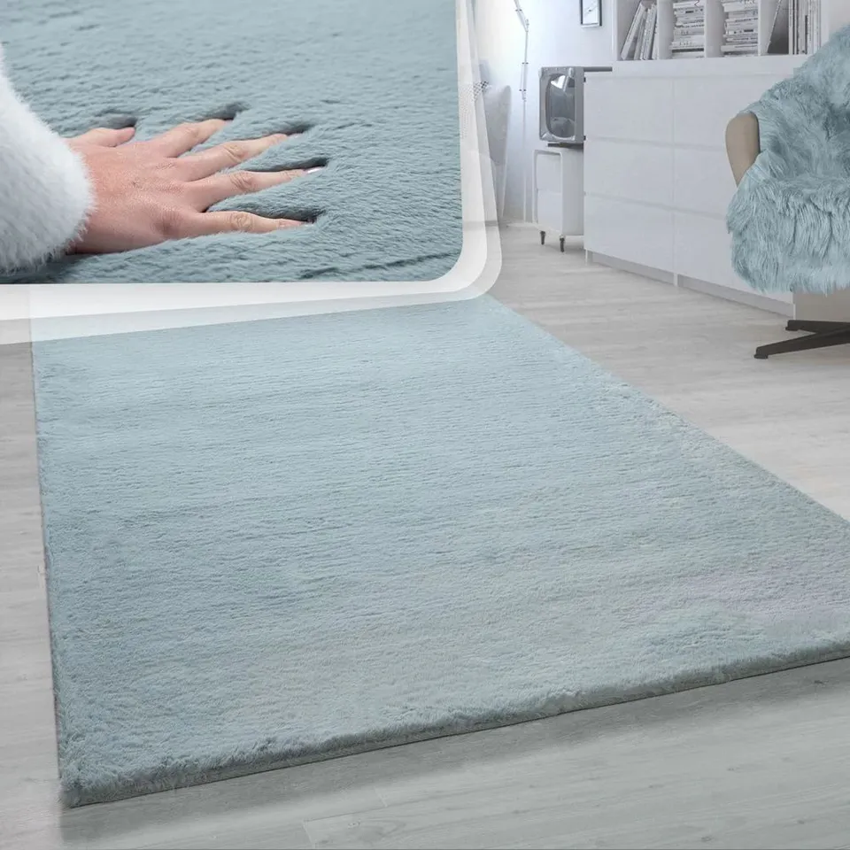 BRAND NEW PACO HOME TURQUOISE RABBIT RUG SIZE 80CM X 150CM