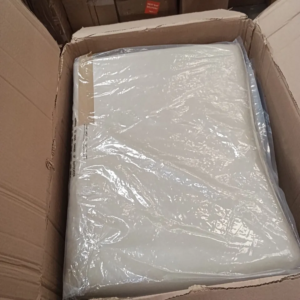 BOXED LEATHER CHAIR - BEIGE (1 BOX)