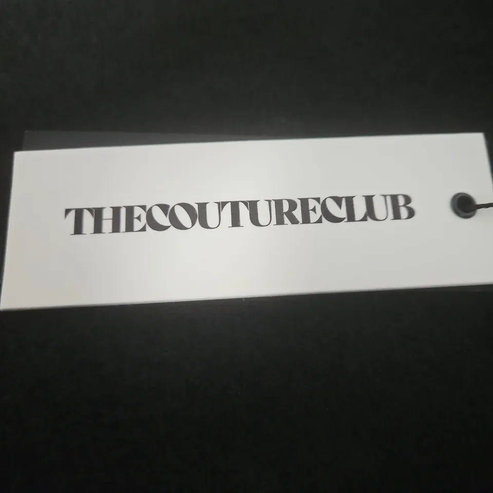 THE COUTURE CLUB MONOGRAM EMBLEM FLUFFY KNIT JOGGERS – BLACK, SIZE M