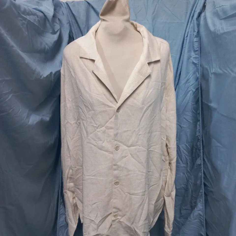 RAITH CAMI LINEN SHIRT – OATMEAL, XXL (UK SIZE XXL)
