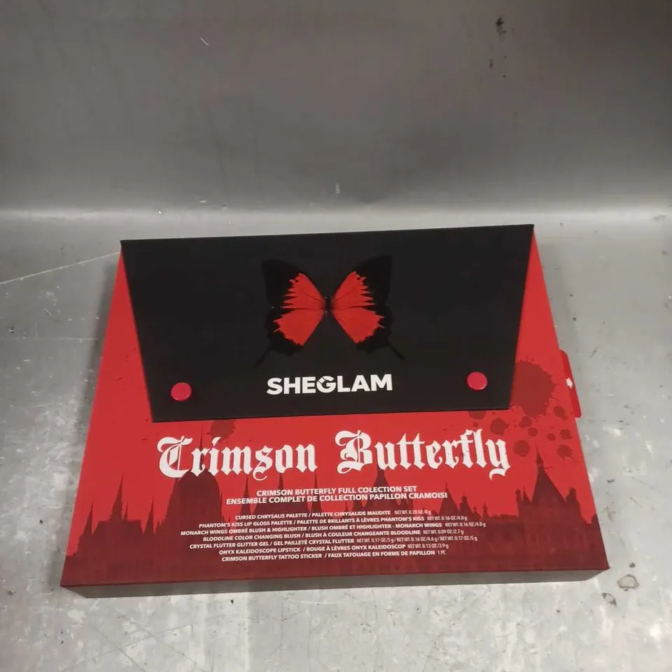 BOXED SHEGLAM CRIMSON BUTTERFLY FULL MAKEUP COLLECTION