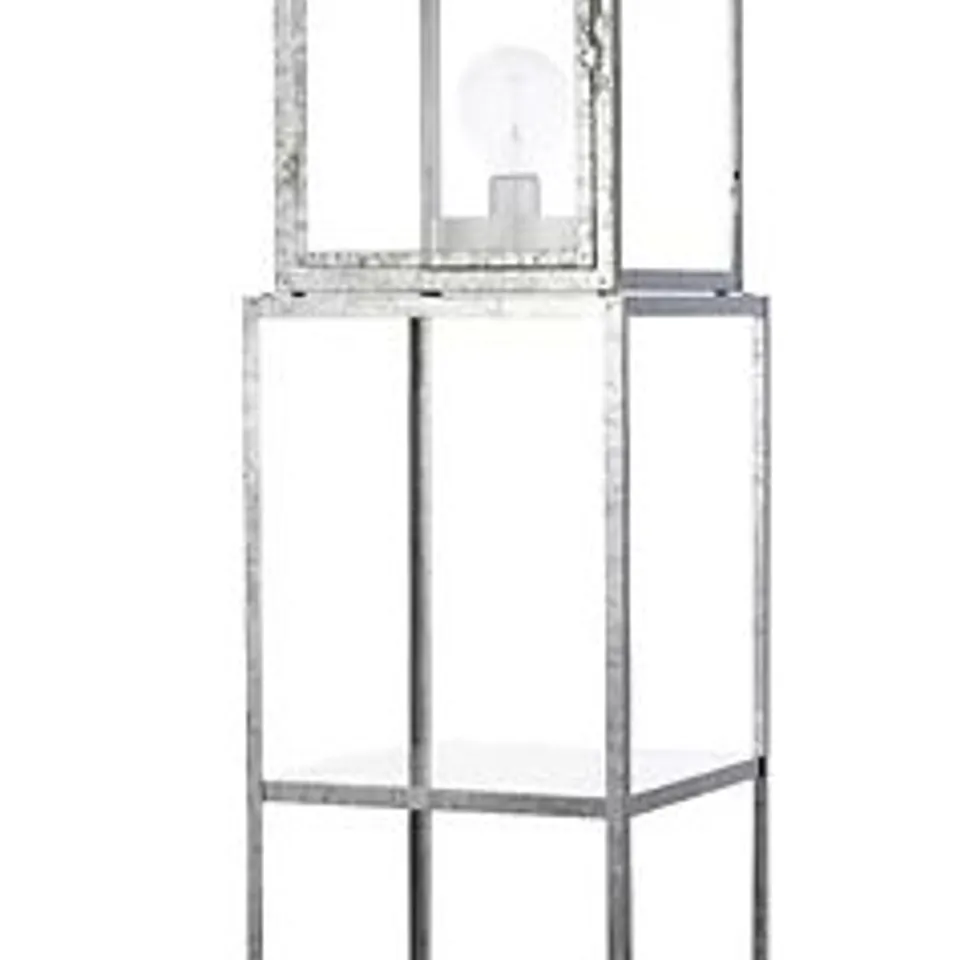 OUTLET AMANDA HOLDEN OUTDOOR GALVANISED STEEL SHELVES WITH LANTERN