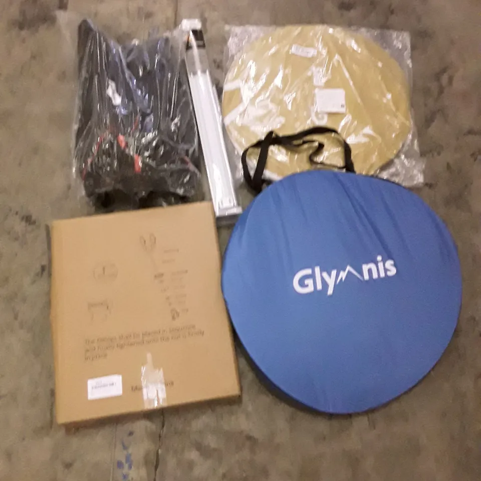 PALLET OF ASSORTED PRODUCTS TO INCLUDE; POP UP TENT - TAIYUHOMES VENETIAN BLINDS- CARRY ON BAG WITH 2 WHEELS ECT