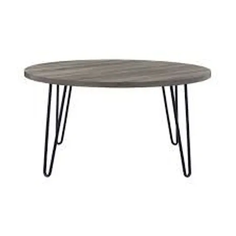 BOXED OWEN ROUND COFFEE TABLE GREY OAK