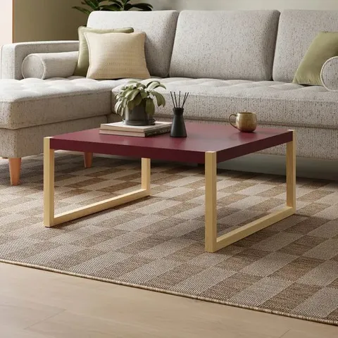 BOXED ARNIE COFFEE TABLE - BURGUNDY (1 BOX)