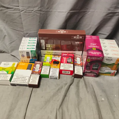 APPROXIMATELY 20 ASSORTED E-CIGARETTE PRODUCTS TO INCLUDE BRANDS SUCH AS VAPORESSO, SIKE, JUUL2, ETC - COLLECTION ONLY