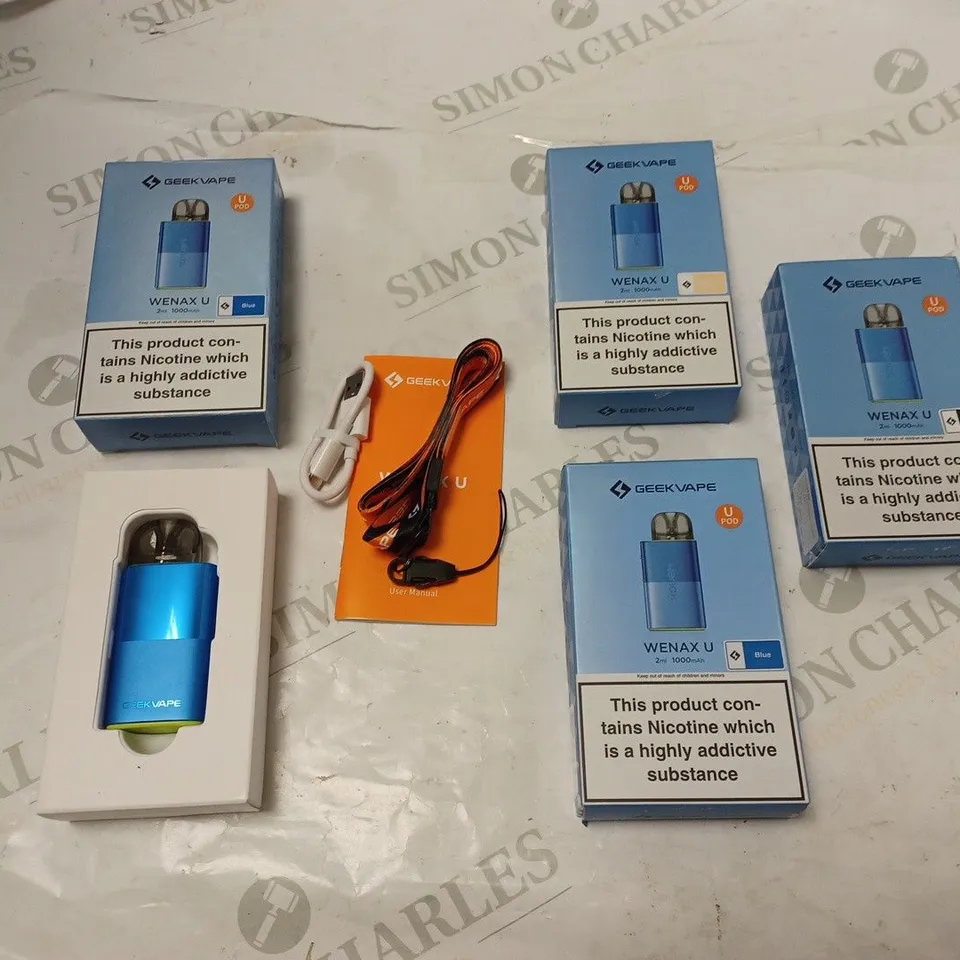BOXED GEEKVAPE WENAX U POD KIT X4 WITH MANUALS AND ACCESSORIES