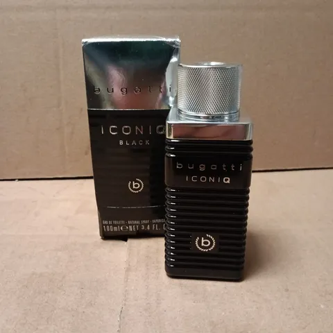 BOXED BUGATTI ICONIA BLACK 100ML EAU DE PARFUM