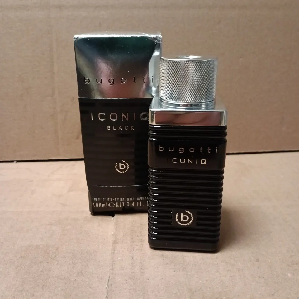 BOXED BUGATTI ICONIA BLACK 100ML EAU DE PARFUM