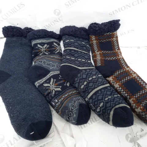 MUK LUKS PACK OF 4 MENS CABIN SOCK 