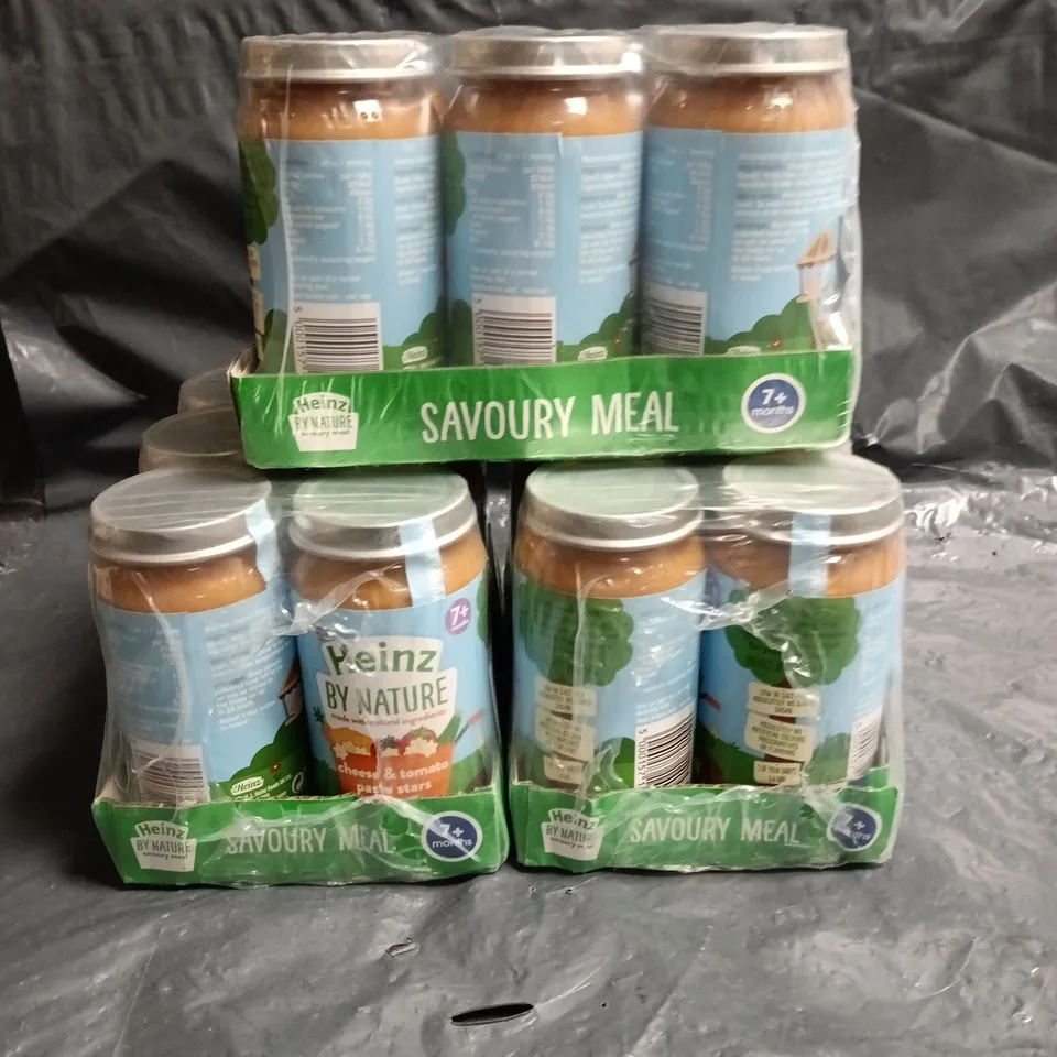 LOT OF 3 6-PACKS OF HEINZ BY NATURE CHEESE & TOMATO PASTA STARS