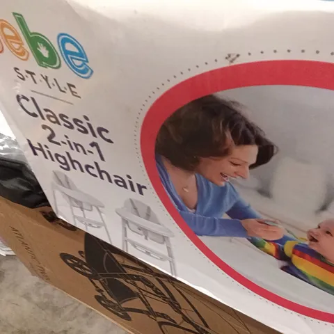 BOXED BEBE STYLE CLASSIC 2-IN-1 HIGHCHAIR