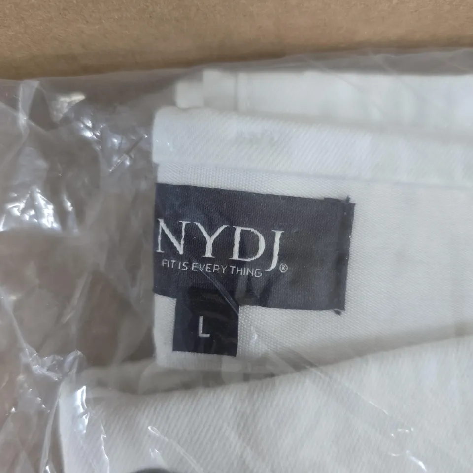 NYDJ WOMEN'S WHITE TROUSERS – WAIST-MATCH, SIZE L