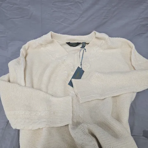 RUTH LANGFORD CREAM KNIT SWEATER – M