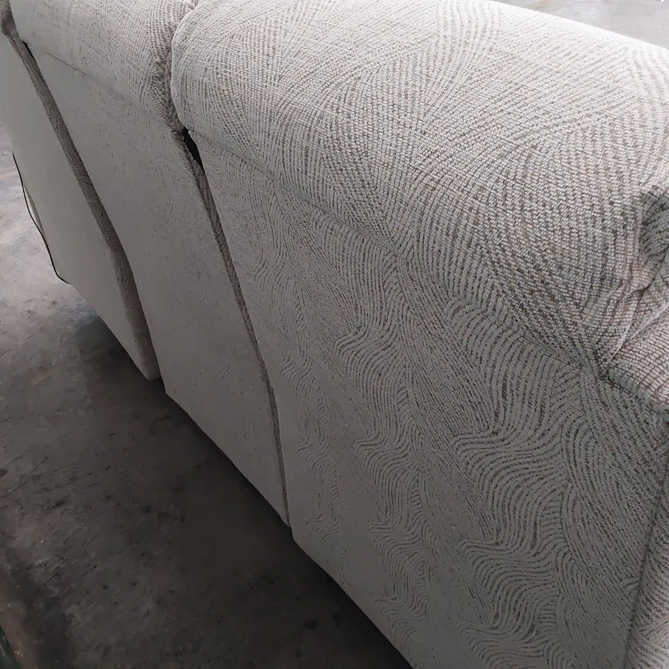 QUALITY BRITISH DESIGNER G PLAN MALVERN POWER RECLINING THREE SEATER SOFA MASCA SMOKE FABRIC 