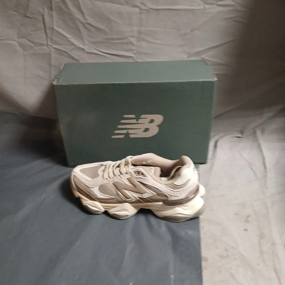 NEW BALANCE BEIGE MESH RUNNER TRAINERS – WITH BOX - UK 6 