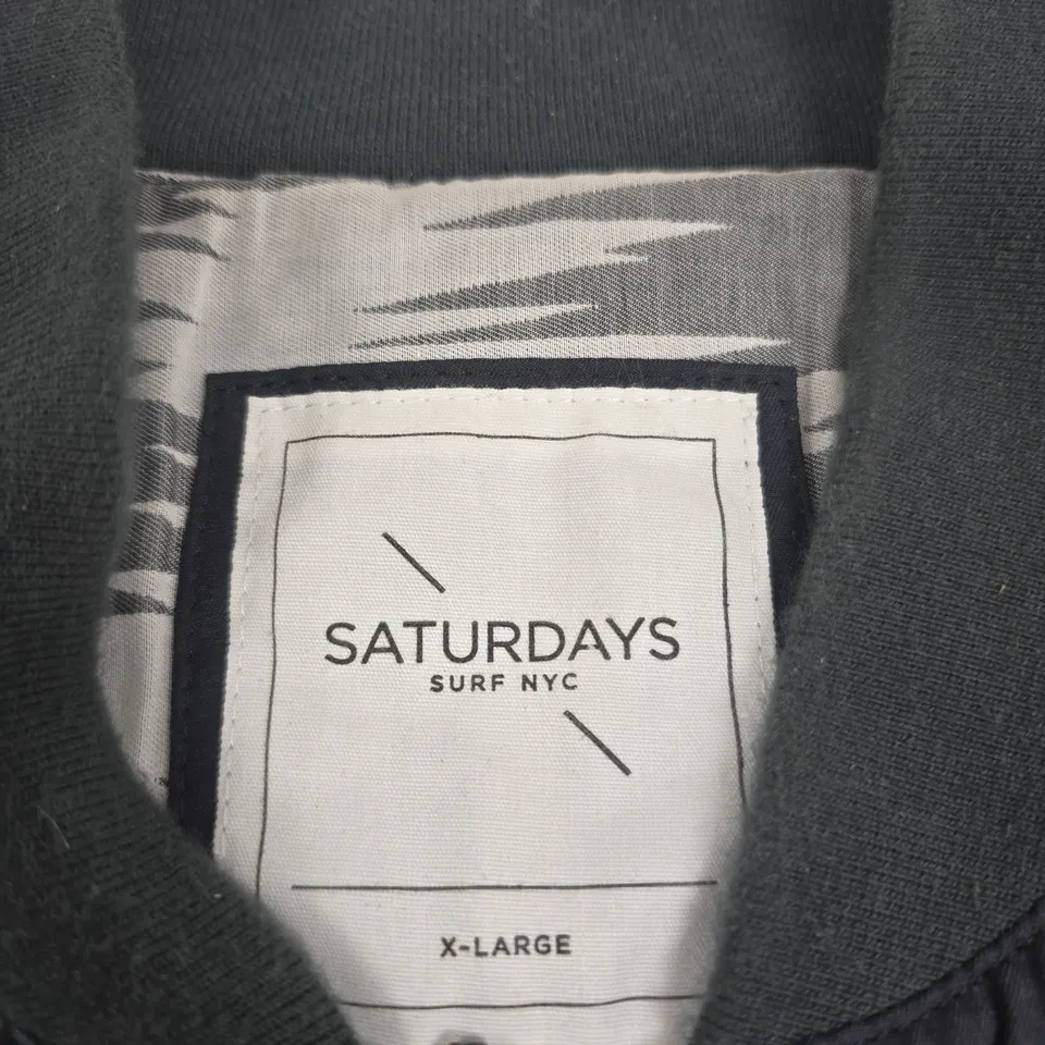 SATURDAYS SURF NYC NAVY BOMBER JACKET – XL