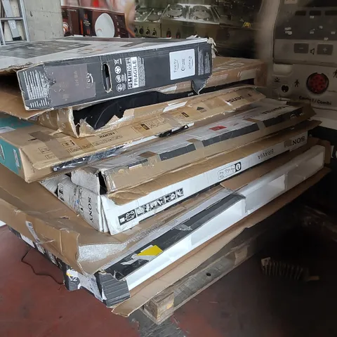 PALLET OF APPROX 8 X ASSORTED DAMAGED TVS - MODELS AND CONDITIONS MAY VARY // SPARES AND REPAIRS ONLY