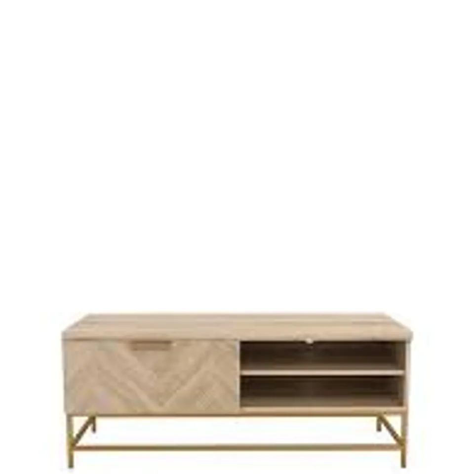 BOXED SERENE TV UNIT - OAK