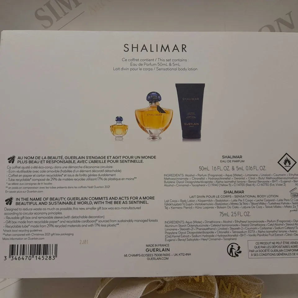 GUERLAIN SHALIMAR EAU DE PARFUM GIFT SET  