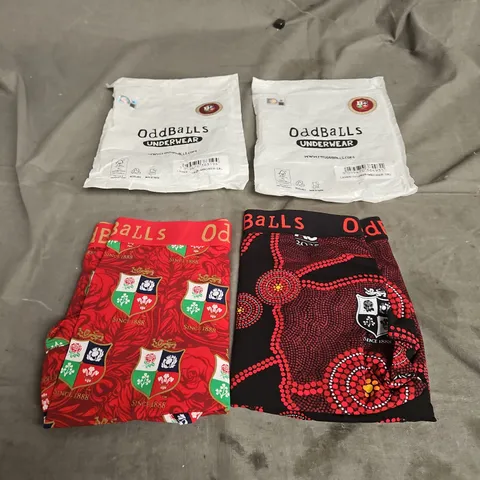ODDBALLS X2 ASSORTED BRITISH & IRISH LIONS MENS BOXERS SIZE 3XL