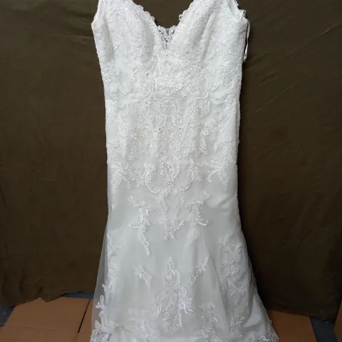 NET OVERLAY EMBELLISHED WEDDING DRESS - 18