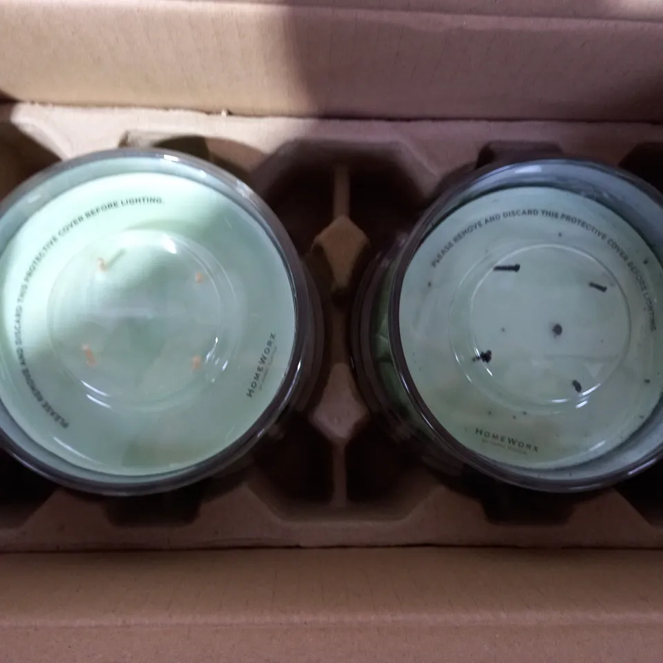 HOMEWORX BY HARRY SLATKIN SET OF EUCALYPTUS SAGE 4 WICK CANDLES