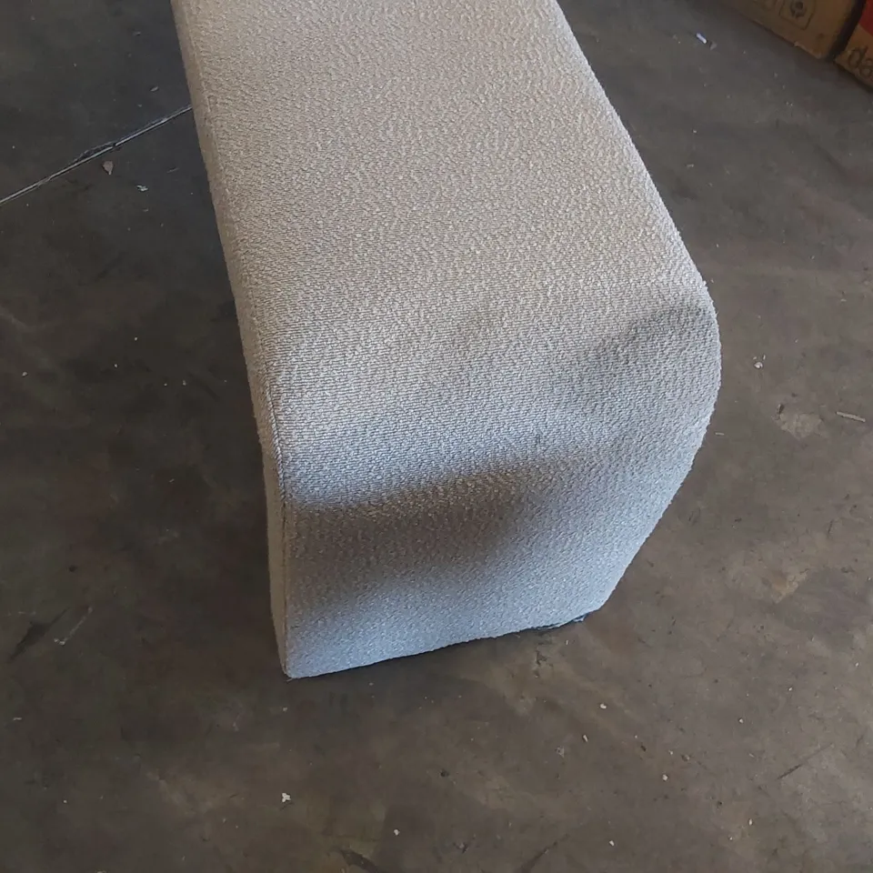 DESIGNER BOUCLE UPHOLSTERED BENCH