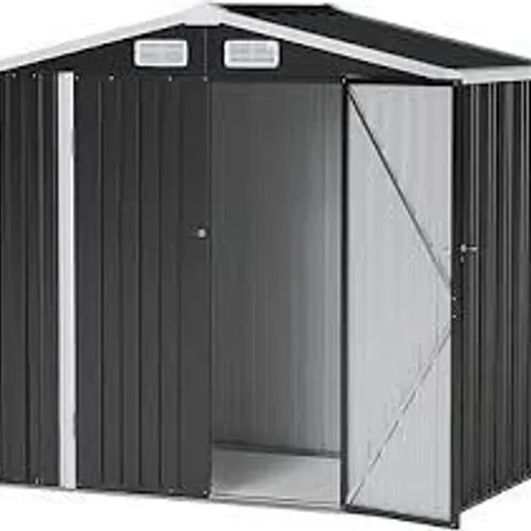 BOXED 6X4FT OUTDOOR STORAGE SHED - BLACK (1 BOX)
