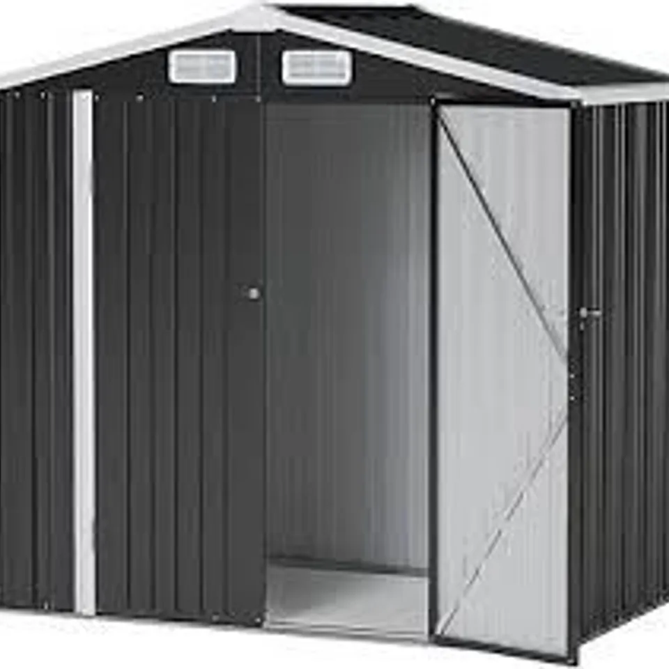 BOXED 6X4FT OUTDOOR STORAGE SHED - BLACK (1 BOX)