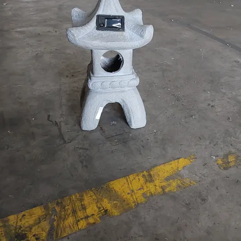BOXED CERAMIC LED SOLAR PAGODA ORNAMENT