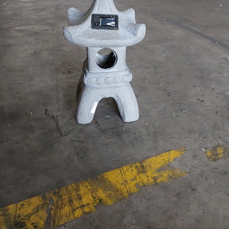 BOXED CERAMIC LED SOLAR PAGODA ORNAMENT