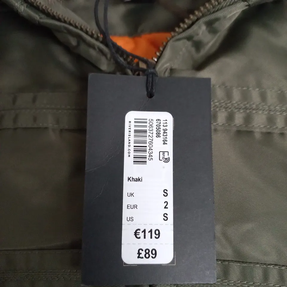 RIVER ISLAND KHAKI PARKA WITH FUR TRIM – WOMEN'S UK S (EUR 2) (RIVER ISLAND STUDIOS)