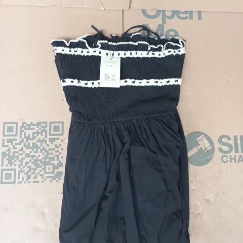 NOBODY'S CHILD FERNE MIDI DRESS IN BLACK/WHITE SIZE UK 10