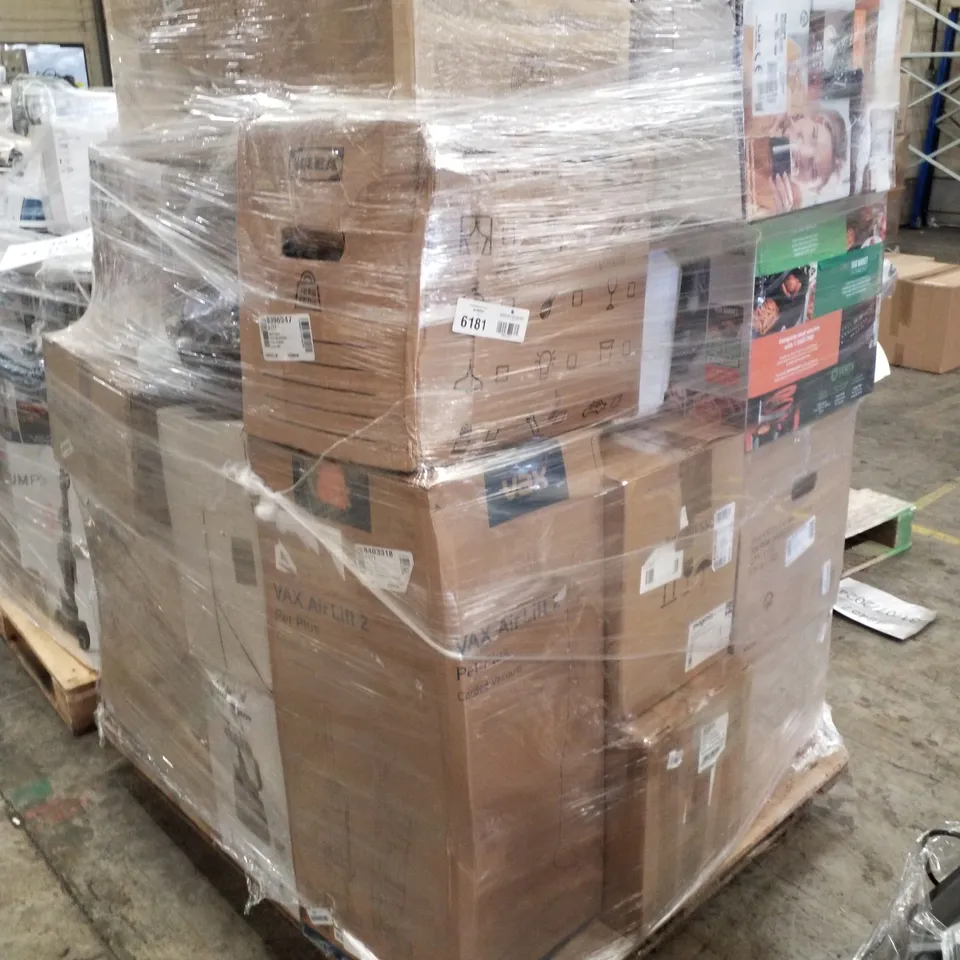PALLET OF APPROXIMATELY 25 UNPROCESSED RAW RETURN HOUSEHOLD AND ELECTRICAL GOODS TO INCLUDE;