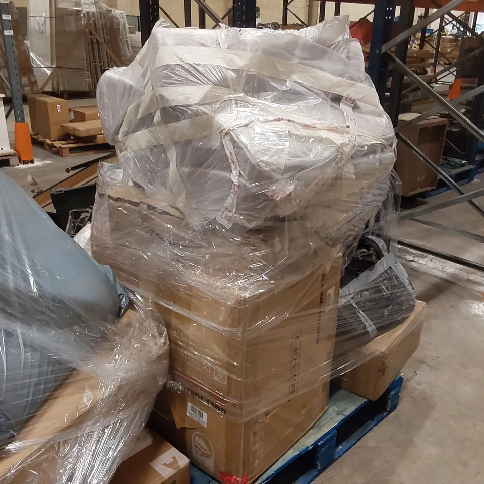 PALLET OF ASSORTED CONSUMER PRODUCTS/FURNITURE PARTS 