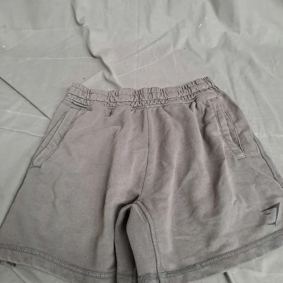 GYMSHARK POWER WASHED 2.0 5" SHORTS ONYX GREY ACID SMALL - OVERSIZED FIT
