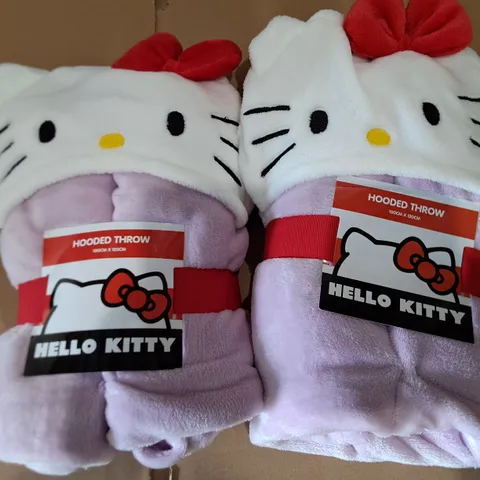 LOT OF 25 HELLO KITTY HOODED THROWS