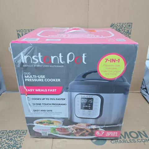 SEALED INSTANT POT DUO 7-IN-1 MULTI-USE PRESSURE COOKER – 5.7 LITRE
