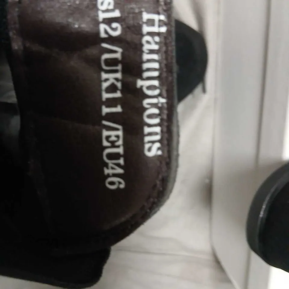 CONZURI HAMPTON'S BLACK SUEDE CHELSEA BOOTS, UK 11